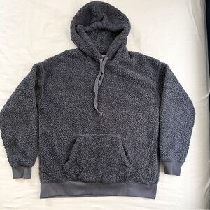 Gray fleece hoodie